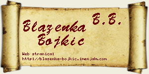 Blaženka Bojkić vizit kartica